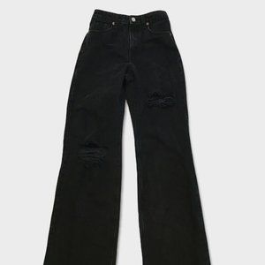 Zara Women's Distressed Jeans - Black - Size 4
